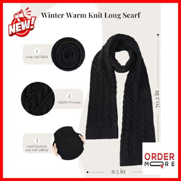 Fleece Lined Beanie Scarf Gloves Set Touchscreen Winter Accessories main image 6